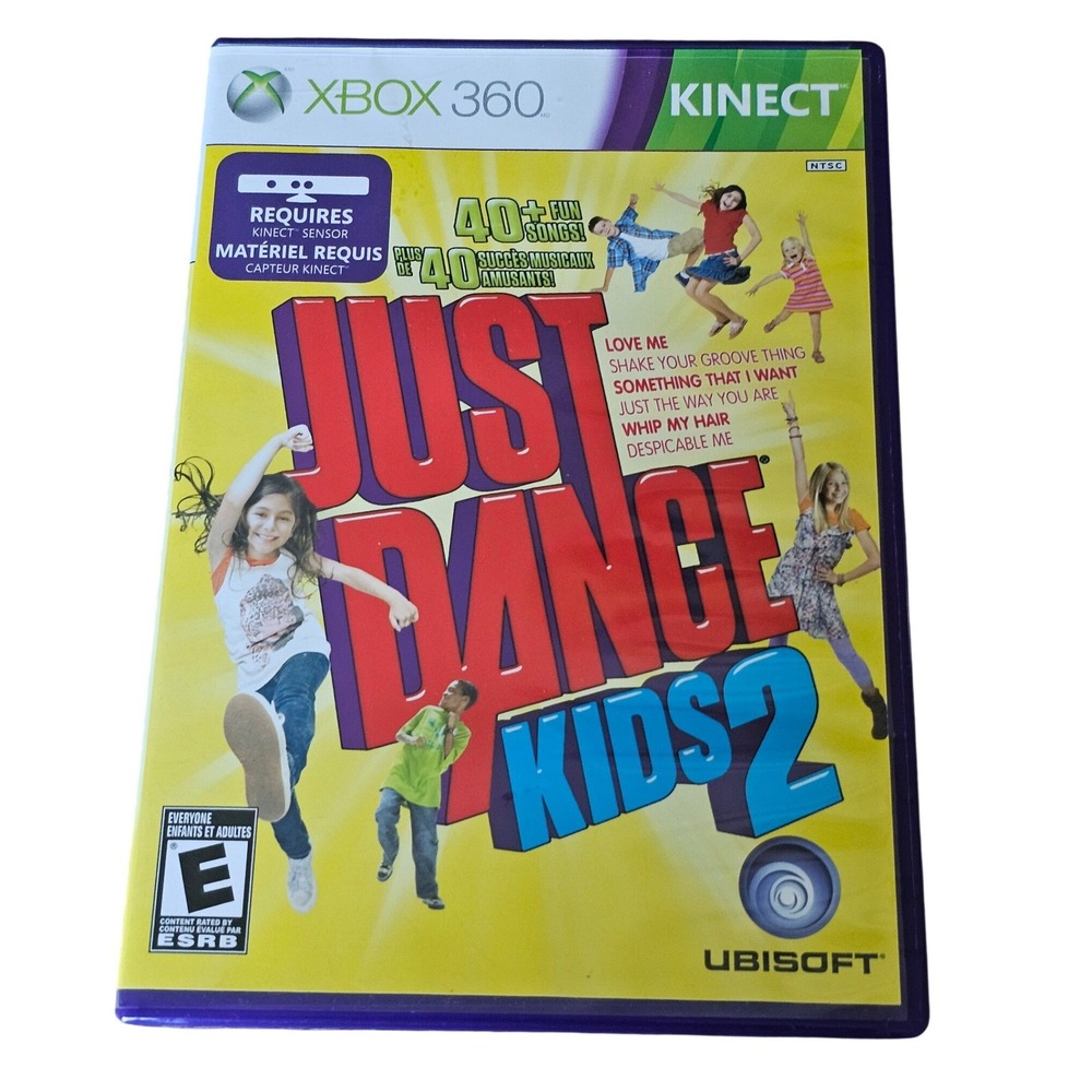 Just Dance Kids 2 Xbox 360 Kinect Game‎ Ubisoft 2011 40+ Songs Music Dance NTSC